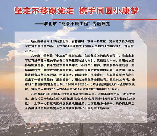 临展预告：坚定不移跟党走 携手同圆小康梦——淮北市“纪录小康工程”专题展