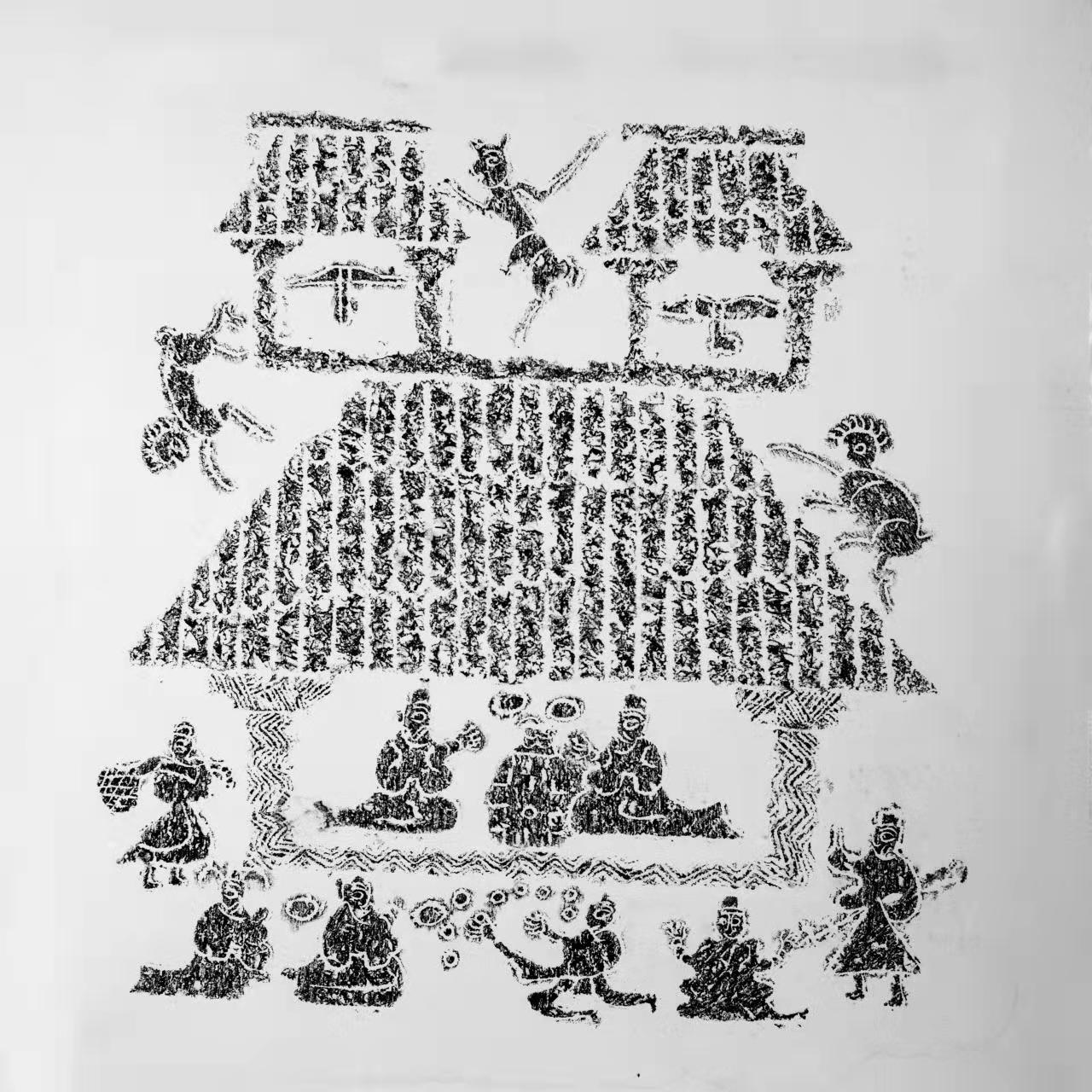 每周鉴赏：楼阁宴乐画像石
